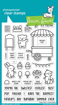 Lawn Fawn Clear Stamp Set - Treat Cart