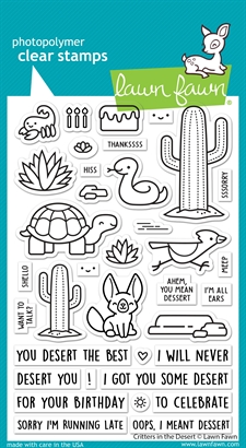 Lawn Fawn Clear Stamp Set - Critters in the Desert
