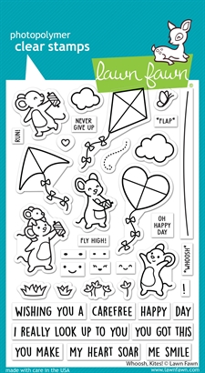 Lawn Fawn Clear Stamp Set - Whoosh, Kites!