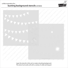 Lawn Fawn Clipping Stencil - Bunting Background