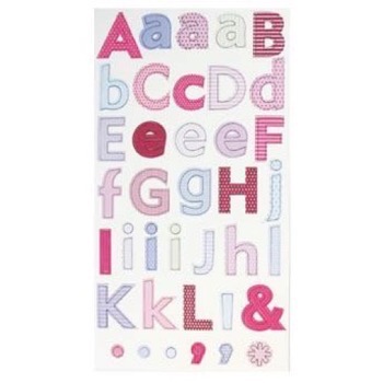 Alfabet Chipboard Stickers - Sweden