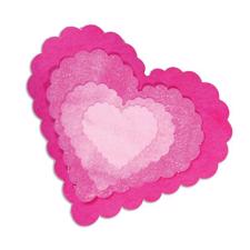 Sizzix Framelits Die Set 5PK - Hearts, Scallop 