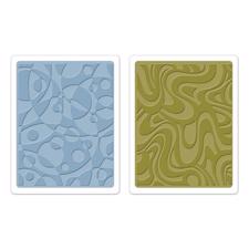 Sizzix Texture Embossing Folders - Tim Holtz / Retro Circles