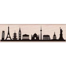 Wood Stamp - International Skyline