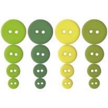 Buttons - Round / Greens
